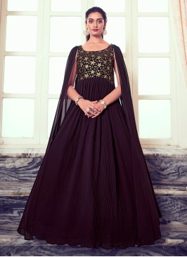 Gorgeous Sequins Embroidered Georgette Gown