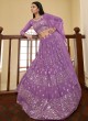 Resham Georgette Bollywood Lehenga Choli in Violet