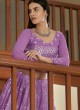 Resham Georgette Bollywood Lehenga Choli in Violet