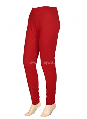 Romantic Red Coloured Leggings