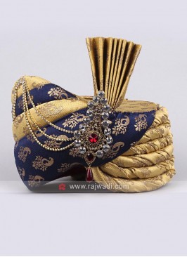 Royal Wedding Turban in Brocade Fabric