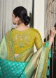 Gorgeous Aqua Blue Silk Zari Embroidered Saree