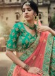 Satin Lehenga Choli in Green