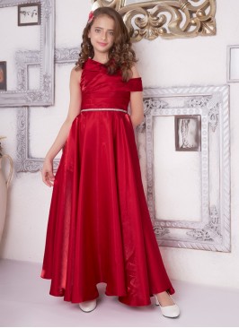 Satin Silk Red Satin Silk Gown