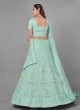 Sea Green Dori Work Mehndi Lehenga Choli