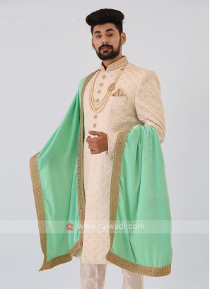 Sea Green Mens Dupatta