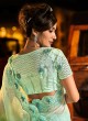 Sea Green Net Designer Saree