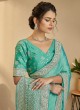 Sea Green Sequins Wedding Saree