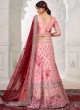 Pink Sequins Art Silk Wedding Lehenga Choli