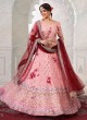 Pink Sequins Art Silk Wedding Lehenga Choli