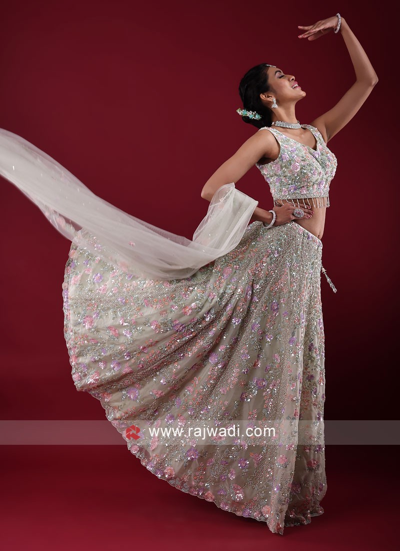 Silver Party Wear Designer Lehenga Choli, 2.2 at Rs 1300 in Surat | ID:  23547982173