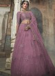 Sequins Net A Line Lehenga Choli in Lavender