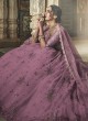 Sequins Net A Line Lehenga Choli in Lavender