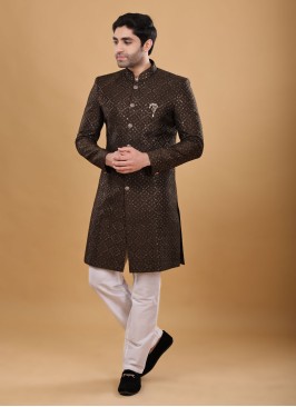 Sequins Work Indowestern For Wedding Wear