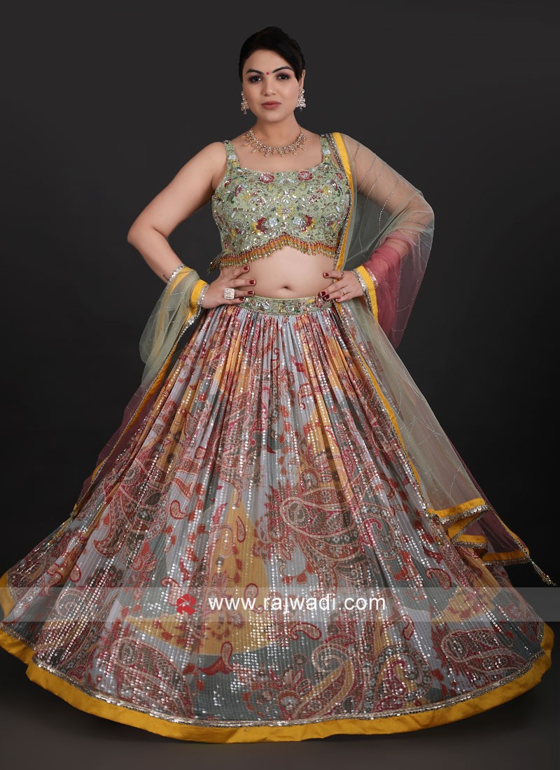 Buy Multi Colour Heavy Embroidered Designer Wedding Lehenga Choli | Wedding Lehenga  Choli