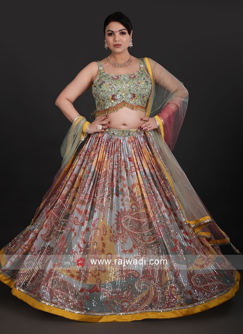 Wedding Lehenga Choli for Women Designer Multi Colored Bollywood Lahanga  Choli,indian Bridal Lehengas,foil Mirror Work Ghagra Choli Dress -   Norway