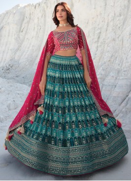 Shaded Color Designer Wedding Lehenga Choli