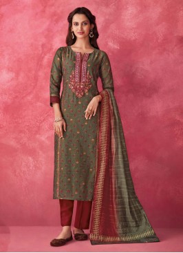 Shagufta Light Palace Green Salwar Kameez,