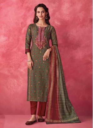 Shagufta Light Palace Green Salwar Kameez,