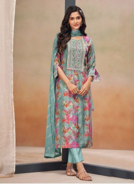 Shagufta Rama Color Printed Pant Style Salwar Kameez