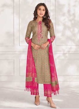 Shagufta Salwar Kameez In Beige Color