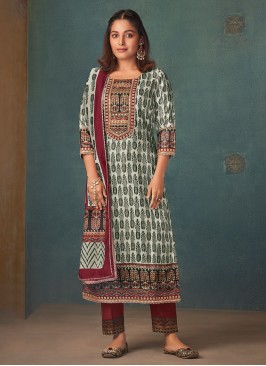 Shagufta Silk Printed Salwar Kameez