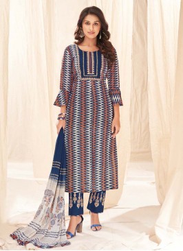 Shagufta Zig Zag Printed Cotton Salwar Kameez