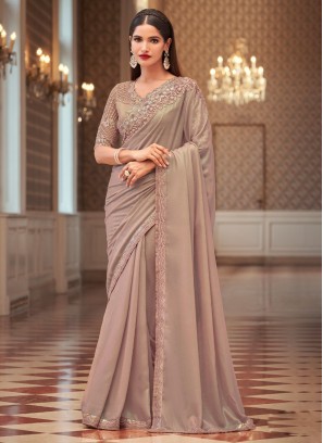 Shimmer Silk Party Wear Designer Saree