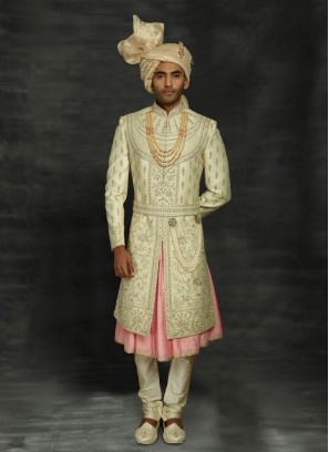 Anarkali Style Wedding Sherwani