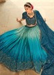 Shaded Blue Designer Lehenga Choli