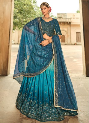 THE LIBAS COLLECTION BLUE DESIGNER LEHENGA CHOLI WITH DUPATTA - The Libas  Collection - Ethnic Wear For Women | Pakistani Wear For Women | Clothing at  Affordable Prices