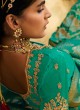 Silk Designer Traditional Saree in Sea Green