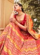 Silk Embroidered A Line Lehenga Choli in Multi Colour