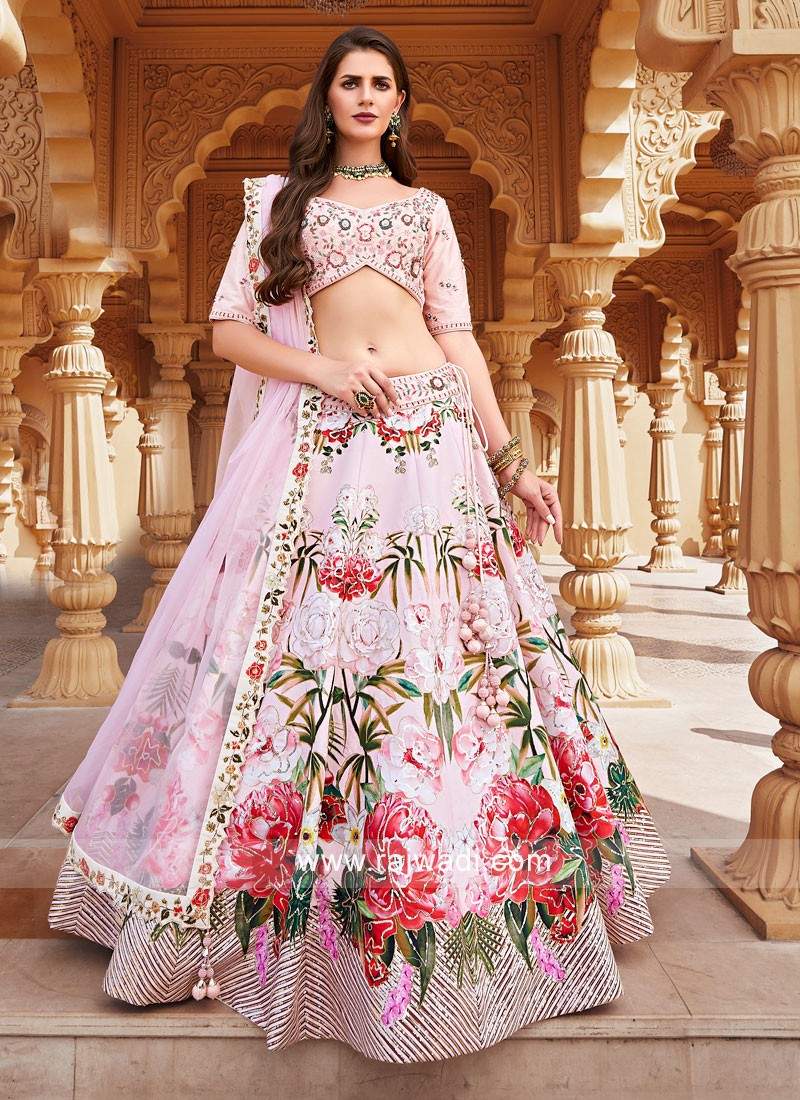 Floral printed outlet lehenga choli