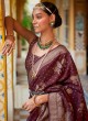 Wine Color Designer Zari Work Silk Saree