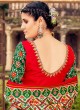 Green and Red Silk Patola Printed Lehenga Choli