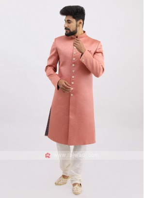 Silk indo Western In Light Pink