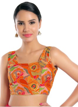 Silk Multi Color Readymade Blouse