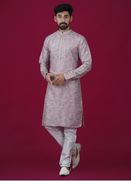 Silk Onion Pink Readymade Kurta Pajama