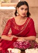 Silk Red Designer Traditional Saree