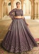 Shaded Wine Silk Sequins Designer Lehenga Choli