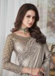 Shimmering Silver Silk Contemporary Saree