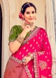 Pink Silk Woven Designer Saree