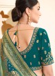 Teal Traditional Gaji Silk Woven Saree