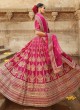 Elegant Rani Bridal Lehenga Choli with Zari Work