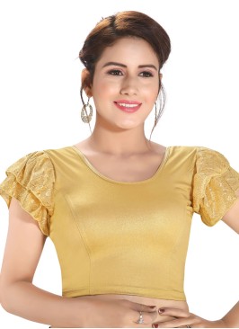 Simple Readymade Blouse In Gold