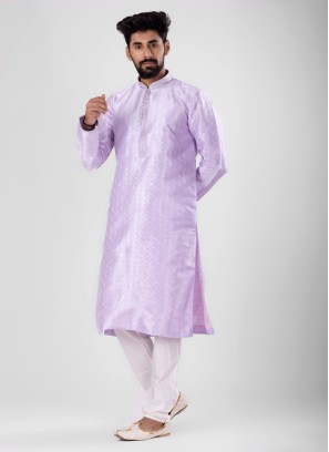 Simple Self Design Kurta Pajama For Mens