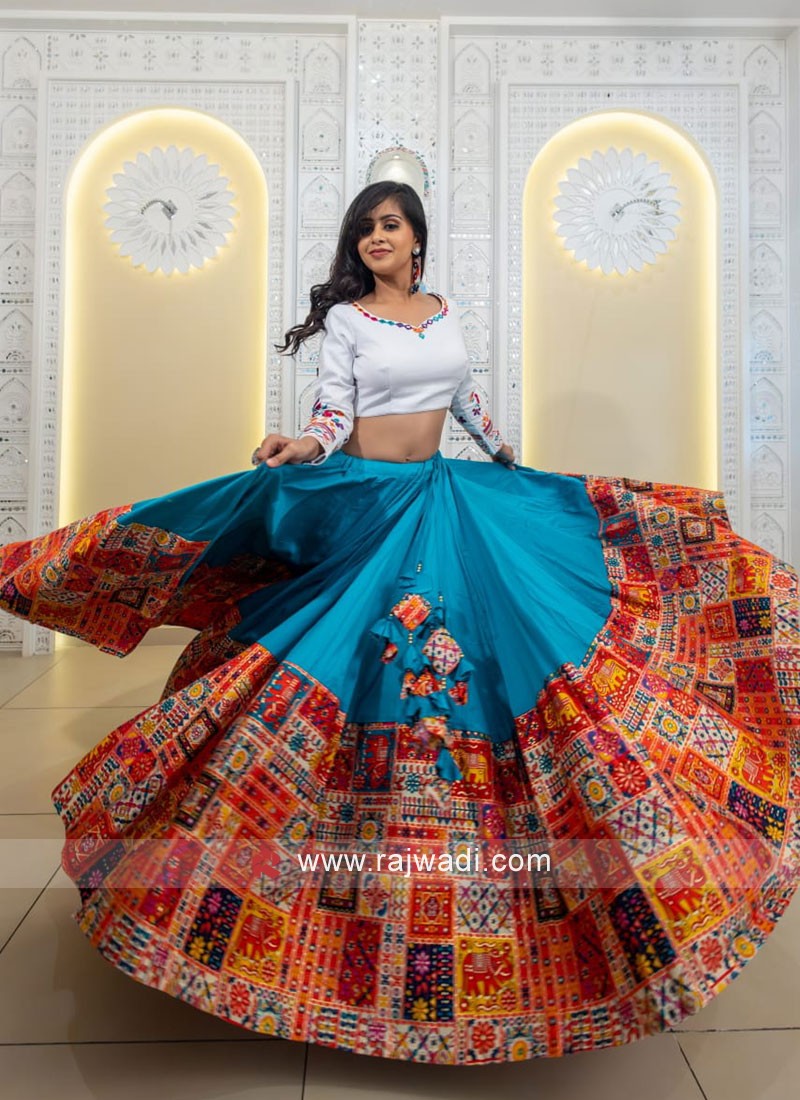 Blue chaniya 2025 choli for navratri