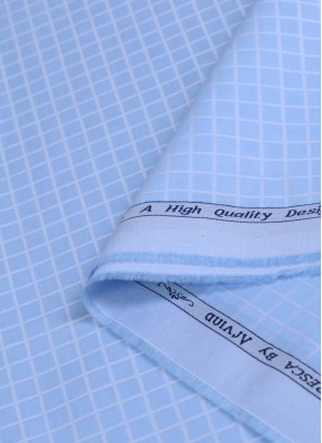 Sky Blue Arvind Hight Quality Cotton Shirting