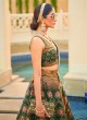 Green Colored Silk Lehenga Choli With Dupatta